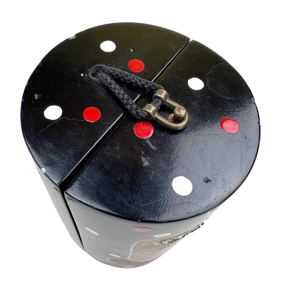 Vintage Timmy Woods Beverly Hills Wood Crossbody Purse, Coffee Cup, Handmade - Picture 8 of 15